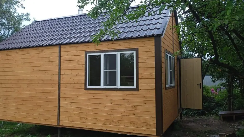 Баня каркасная р-р 6x4 "Банные процедуры", арт. 393