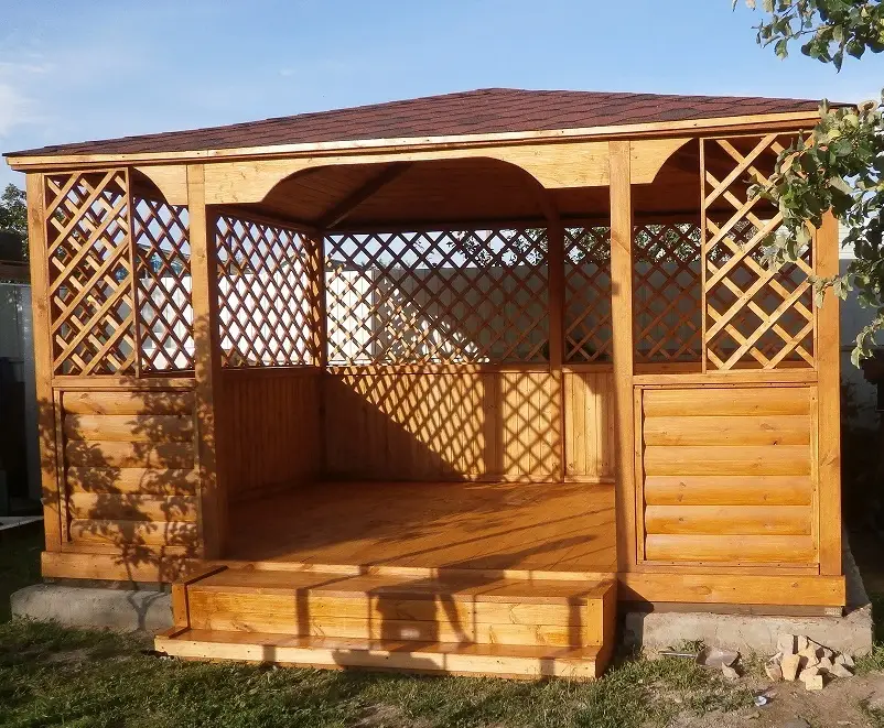 Беседка - терраса р-р 3x4, арт. 010