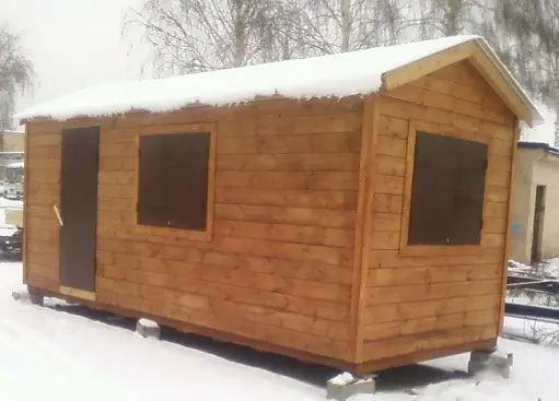 Бытовка р-р 6x2,45 с распашными ставнями, арт. 011