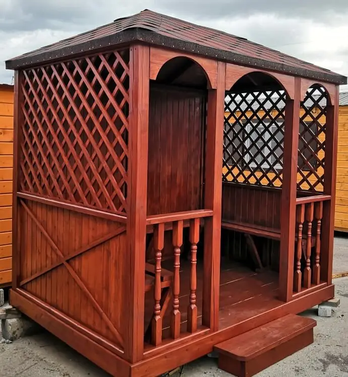Беседка деревянная р-р 2,5x1,8 м - в наличии, арт. 033