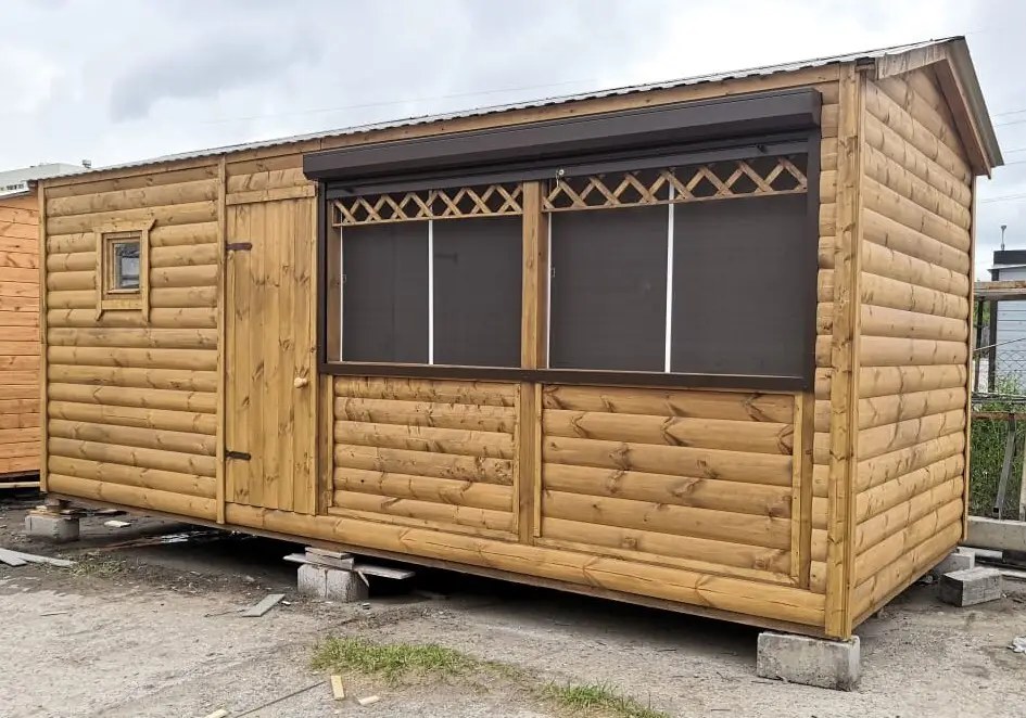 Бытовка р-р 6x2,45 "Летняя кухня с хозблоком", арт. 346