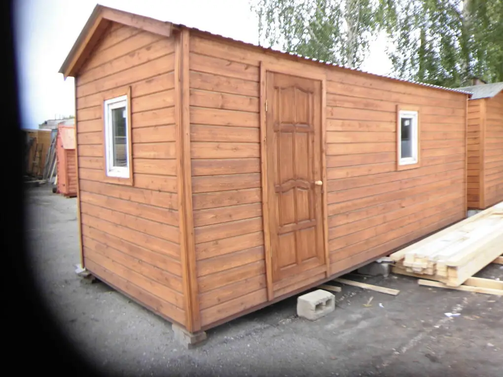 Бытовка р-р 6x2,45 с двумя окнами, арт. 094